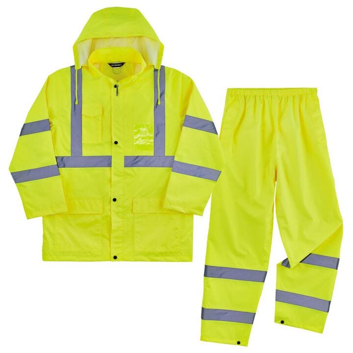 Ergodyne GloWear 8376K Lightweight Rain Suit Lime