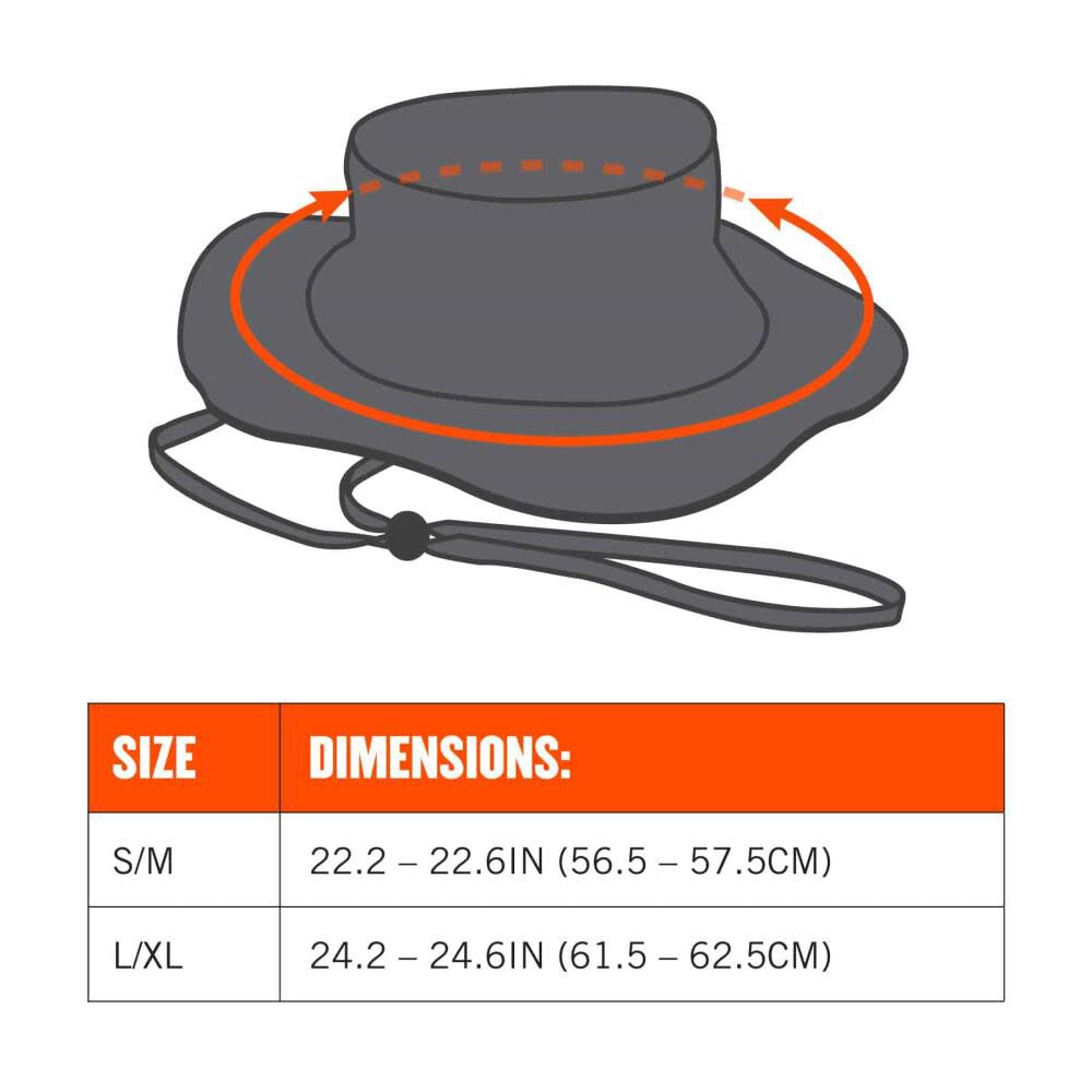 Ergodyne Chill Its 8936 Lightweight Ranger Hat with Mesh Paneling, large image number 7