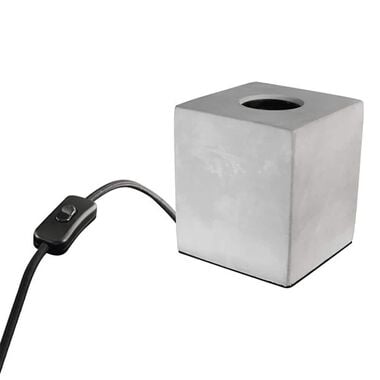 Feit Electric Gray 60W Industrial Style Table Cube Lamp Base