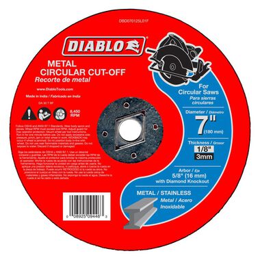 Diablo Tools 7 In. Metal Circular Cut Off Disc