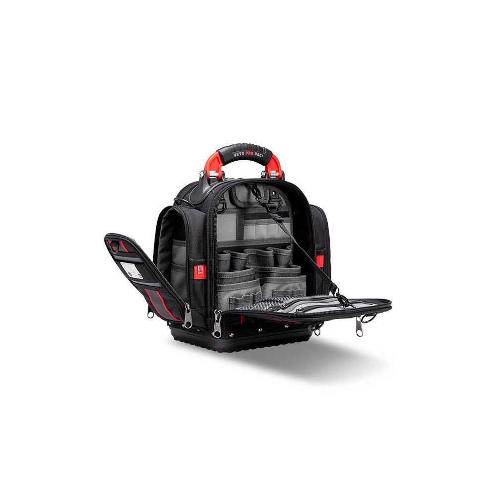 Veto Pro Pac 40 Lbs Zippered Compact Service Tool Bag, Black/Red, large image number 9