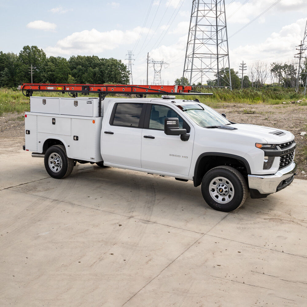 Buyers Products Company 18x16x90 Inch White Steel Topsider Truck Box, large image number 7
