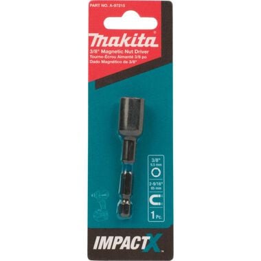 Makita Impact X 3/8 x 2-9/16 Magnetic Nut Driver, large image number 1