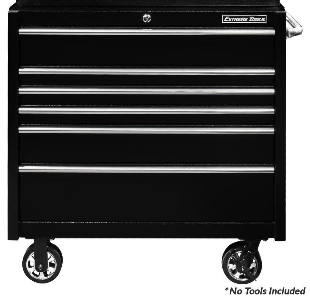 Extreme Tools PWS412506RC PWS Series 41in. 6 Drawer Roller Cabinet has features that make it a great value! The cabinet is a big 25in. deep! There