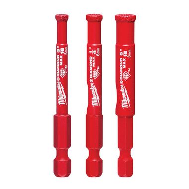Milwaukee DIAMOND MAX Diamond Grit Hole Saw 3 PC Set
