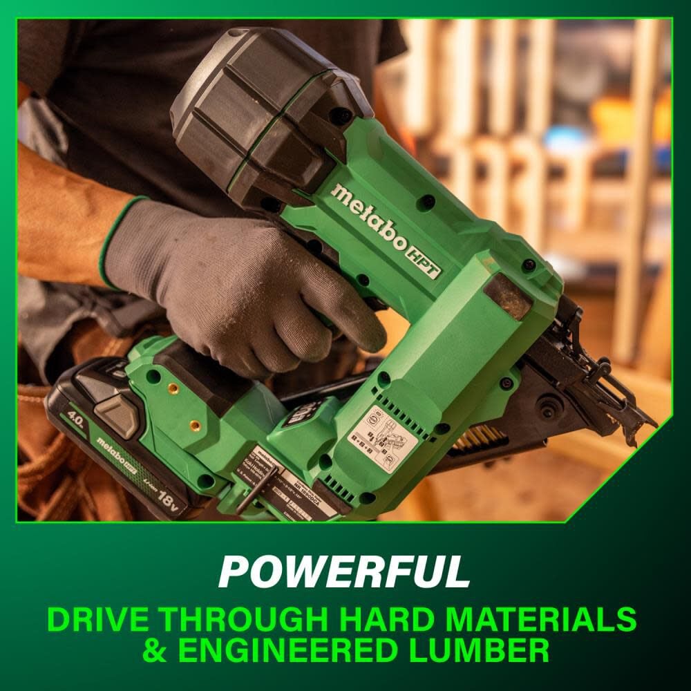 Metabo HPT 18V MultiVolt Cordless 30 Degree 3-1/2 Inch Paper Tape Framing Nailer Kit & 18 Inch Extended Magazine, large image number 7