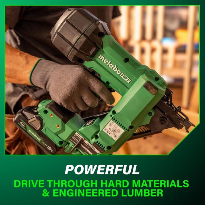Metabo HPT 18V MultiVolt Cordless 30 Degree 3-1/2 Inch Paper Tape Framing Nailer Kit & 18 Inch Extended Magazine, large image number 6