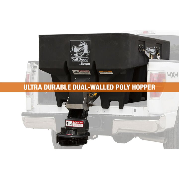 Buyers Products Company SaltDogg 1.0 Cubic Yard Electric Black Poly Hopper Spreader, large image number 8