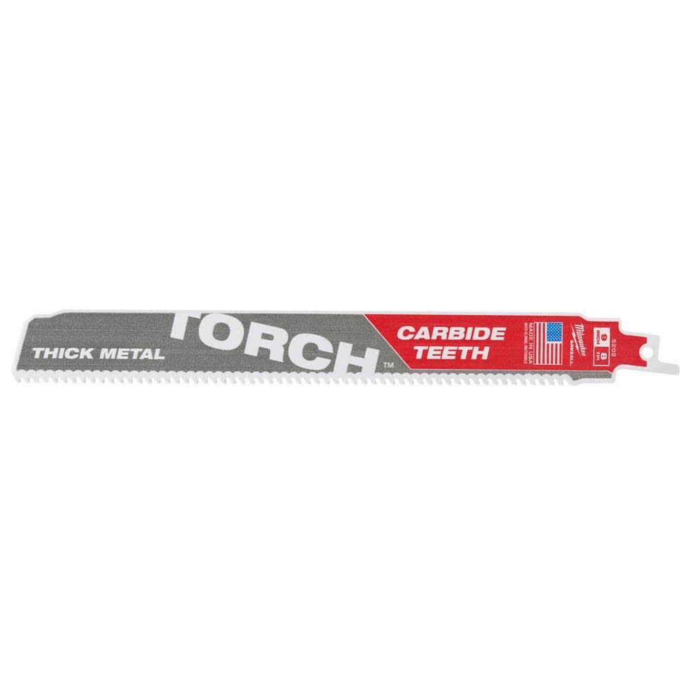 Milwaukee 9 in. 5 TPI THE TORCH Carbide Teeth Metal Cutting SAWZALL Reciprocating Saw Blade, large image number 1