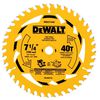 DEWALT 7-1/4 Inch Circular Saw Blade 40T 5/8 Inch Arbor, small image number 3