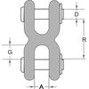 Peerless Chain G43 Double Clevis Link, 1/4 - 5/16in, 3900lbs, small image number 2