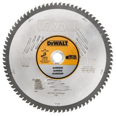 DEWALT 12 In. 80T Aluminum Thin Plate Metal Cutting