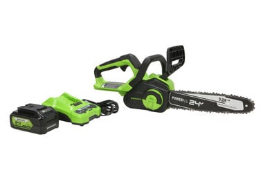 Greenworks 12in 24V Cordless Chainsaw with 4Ah Battery & Charger Kit