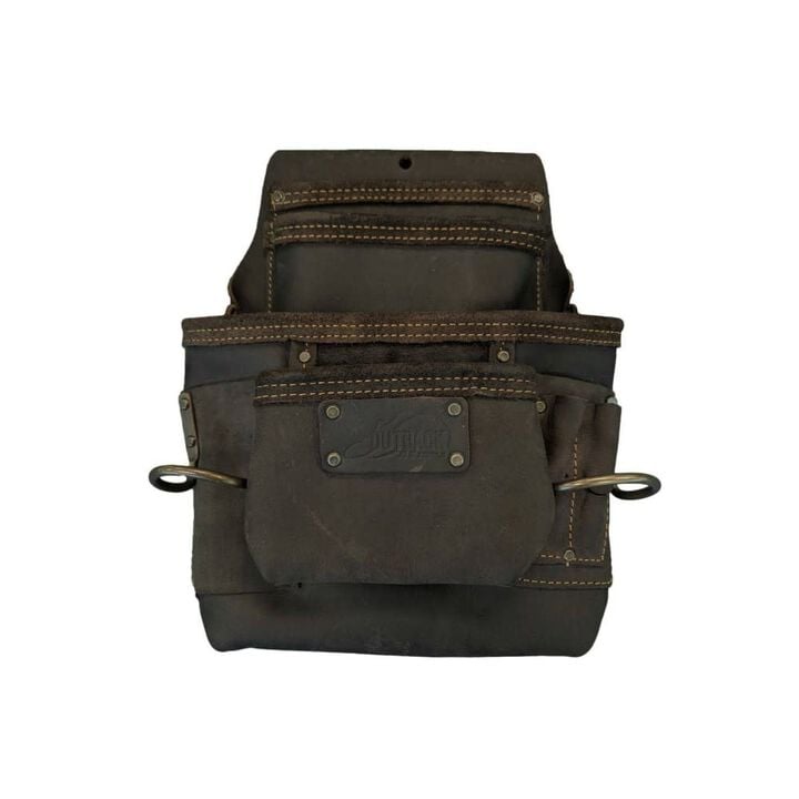 Ox Tools Pro Leather Antique Bronze 4 Pocket Pouch with Dual Hammer Holder, large image number 3