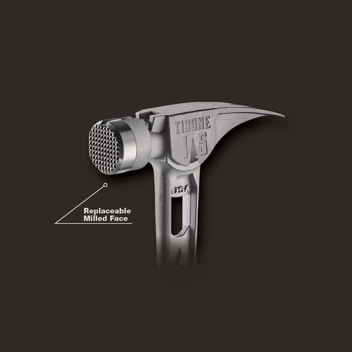 Stiletto TIBONE 15oz Milled/Curved Titanium Framing Hammer, large image number 3