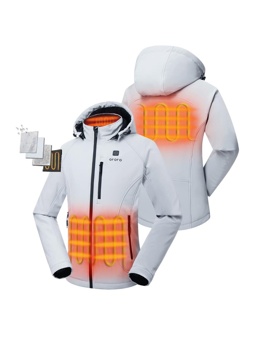 ORORO Women's 4-Zone Classic Heated Jacket, large image number 2