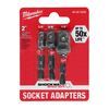 Milwaukee SHOCKWAVE Hex Shank Socket Adapter Set, small