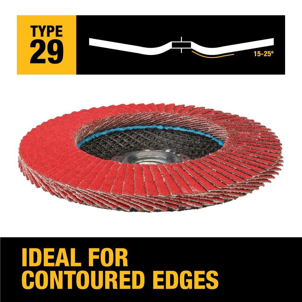 DEWALT 4 1/2in X 5/8in 11 SG80 T29 Ceramic Flap Disc, large image number 3