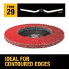 DEWALT 4 1/2in X 5/8in 11 SG80 T29 Ceramic Flap Disc, small image number 3