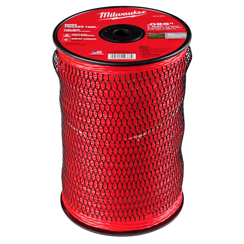 Milwaukee Twisted Trimmer Line .095 Inch x 1250 Ft. (5 lbs.), large image number 1