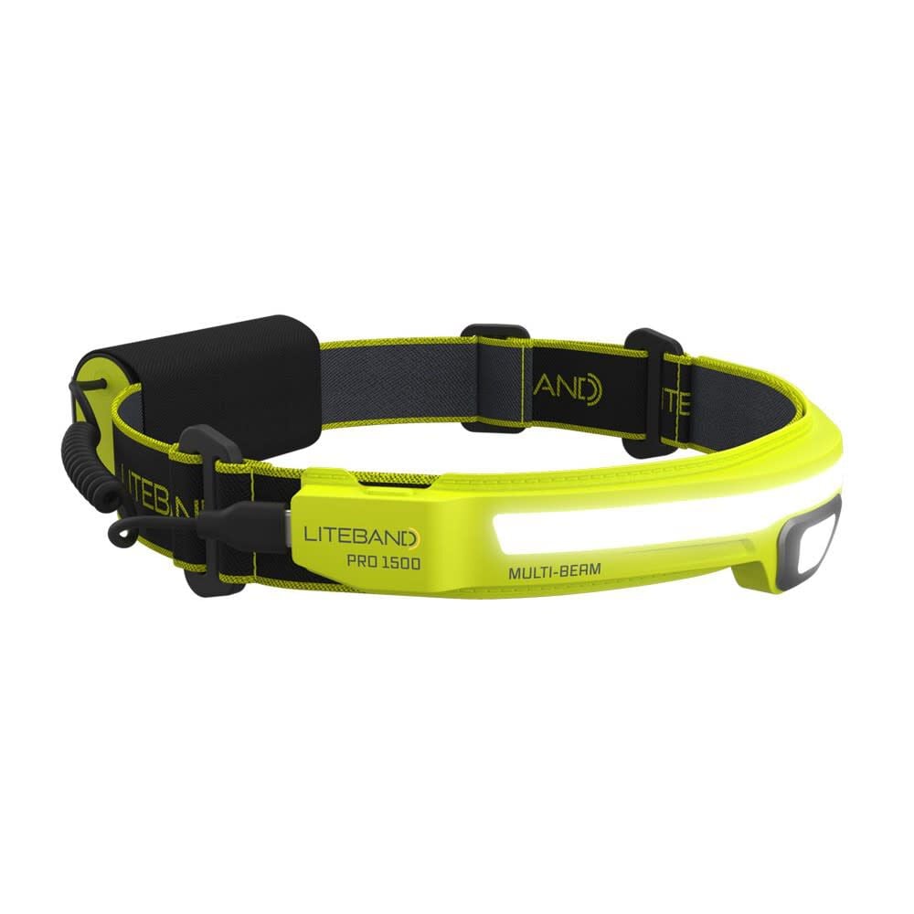 Liteband Pro 1500 MB Hi Vis Yellow LED Rechargeable Headlamp – LBP1500MB-L34HV