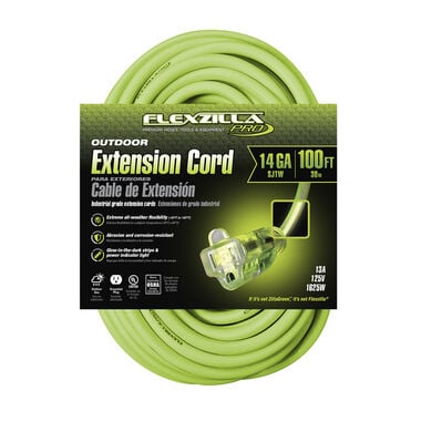 Flexzilla 100 ft. Pro Extension Cord 14/3 AWG, large image number 1