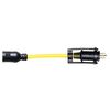 Voltec 1 Ft. 15-Amp 300-Volt 12-Gauge Yellow Outdoor U-Ground Plug to Locking Connector, small image number 1