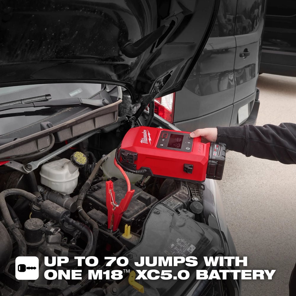 Milwaukee M18 Hotshot Jump Starter & Redlithium XC8.0 Starter Kit Bundle, large image number 9