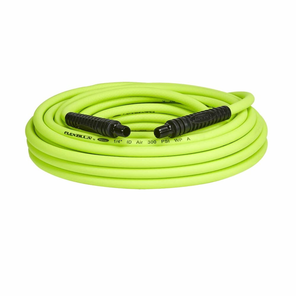 Flexzilla Air Hose 1/4in x 50' ZillaGreen with 1/4in MNPT ends, large image number 1