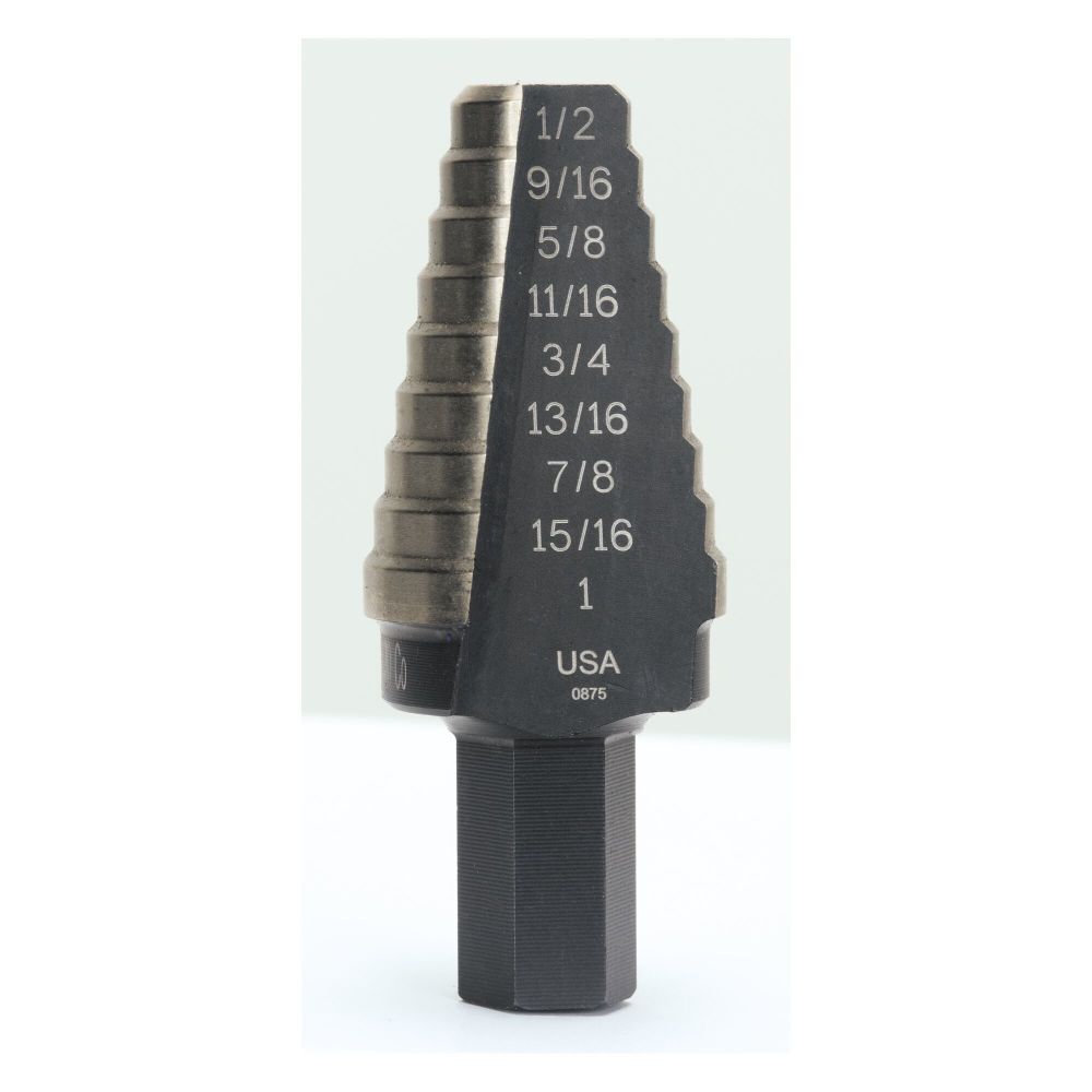 Irwin Unibit 1/16 Inch 8-Steps Cobalt Alloy Steel Step Drill Bit, large image number 1