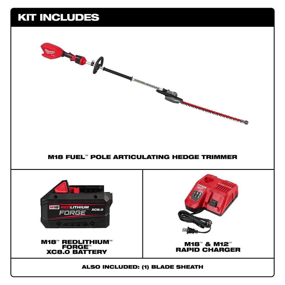 Milwaukee M18 FUEL Pole Articulating Hedge Trimmer Kit, large image number 5