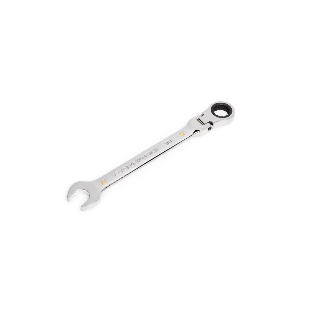 GEARWRENCH 22mm 90T 12 Point Flex Head Ratcheting Combination Wrench, large image number 2