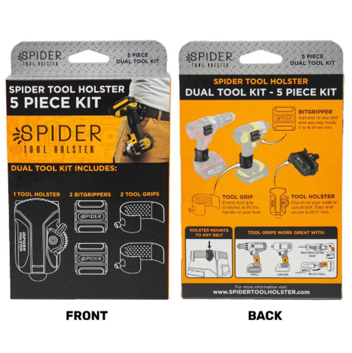 Spider Tool Holster Dual Tool Holster Kit 5pc Kit, large image number 1