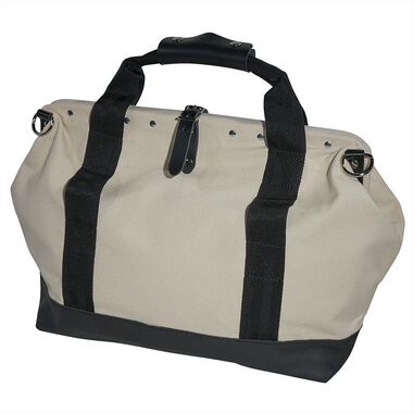 Klein Tools 18in Canvas Tool Bag Leather Bottom, large image number 1