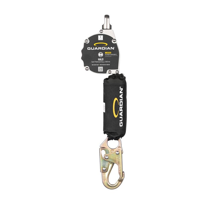 Guardian Fall Protection Class 1, Halo 11 ft Self Retracting Lifeline with Steel Snap