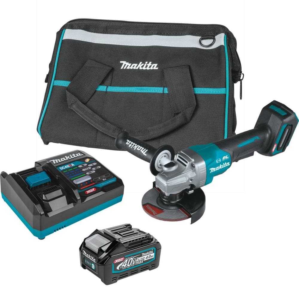 Makita Promotional XGT 40V max Paddle Switch Angle Grinder Kit 4 1/2 / 5in, large image number 1