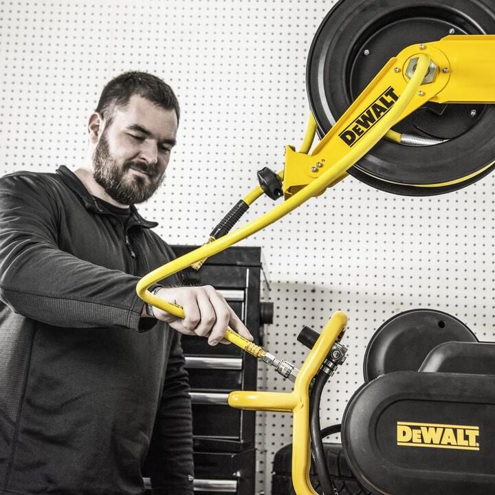 DEWALT 3/8 in. x 50 ft. Double Arm Auto Retracting Air Hose Reel, large image number 6