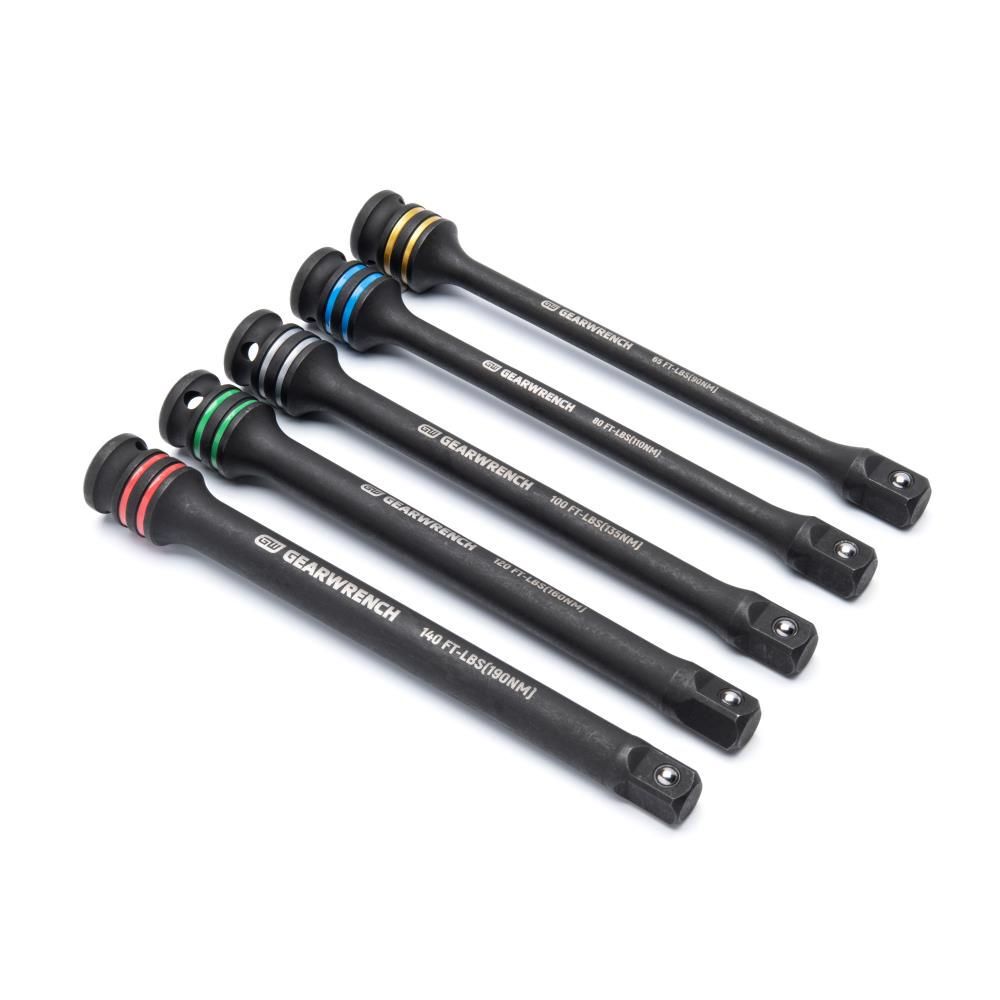 GEARWRENCH 1/2 in Drive Torque Limiting Impact Extension Bar Set 5pc, large image number 5