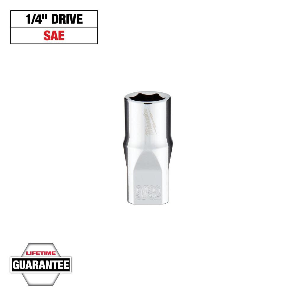 Milwaukee 1/4 in. Drive 9/32 in. SAE 6-Point Socket, large image number 9