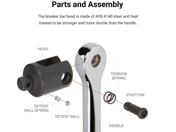 Tekton 3/8 Inch x 18 Inch & 1/2 Inch x 24 Inch Comfort Grip Breaker Bar Set, large image number 4