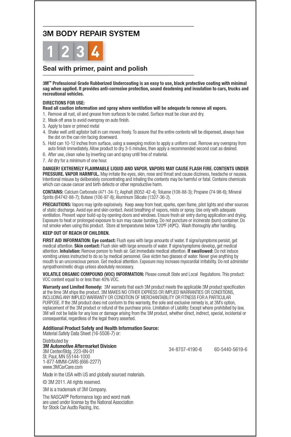 3M 16 Oz Aerosol Rubberized Multi-Purpose Undercoating, Black, large image number 4