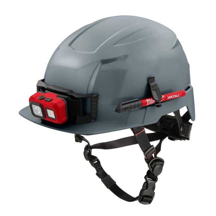 Milwaukee Gray Front Brim Helmet with BOLT - Type 2 Class E, large image number 9