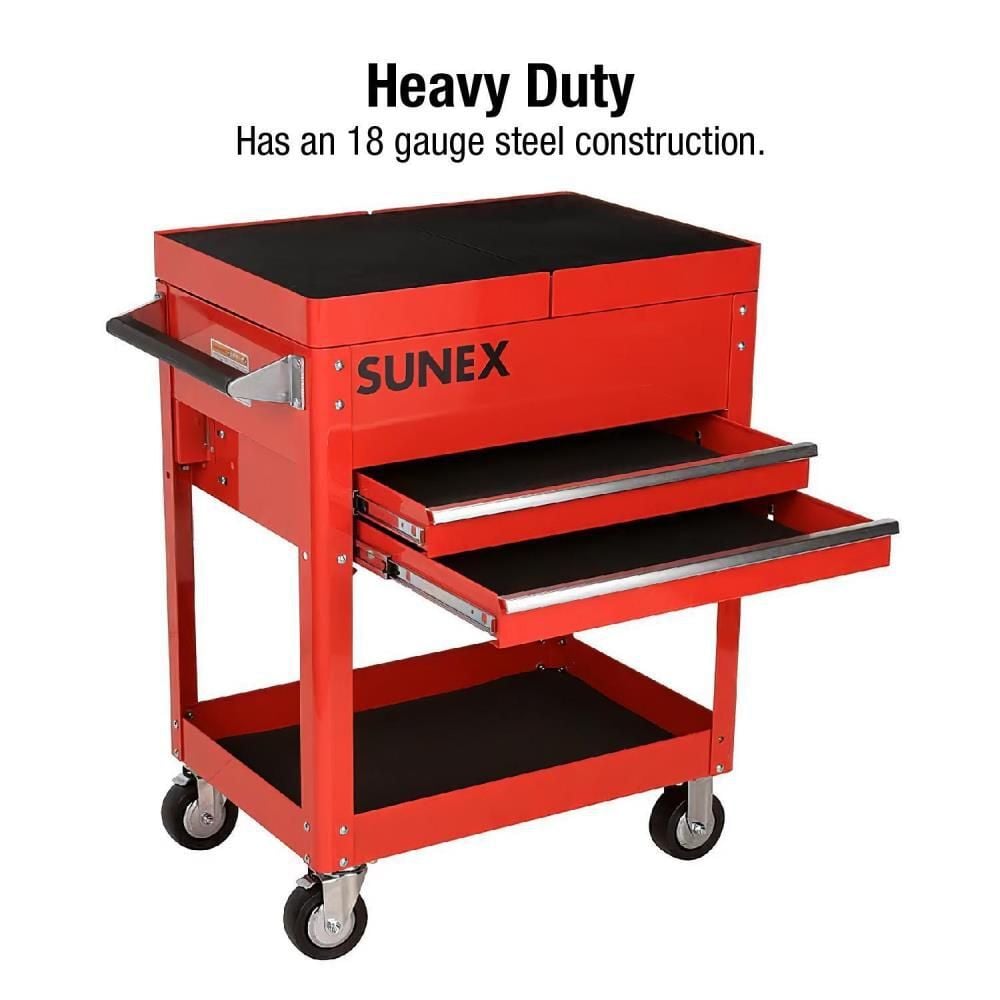 Sunex Compact Slide Top Utility Cart (Red), large image number 4