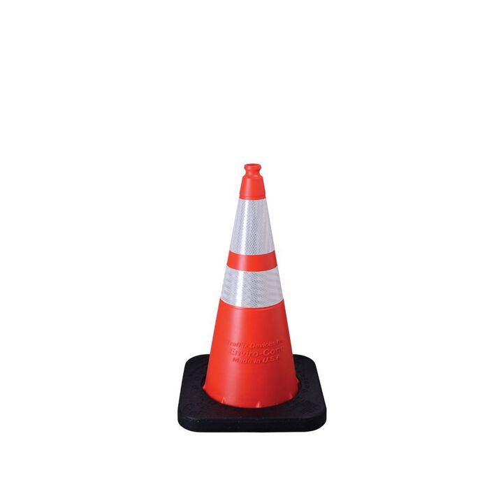 Vizcon Orange 28in Enviro-Cone with Collars & 10 lbs Rubber Base
