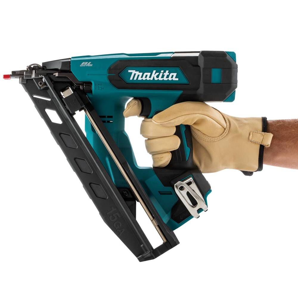 Makita 18V LXT Lithium-Ion Brushless Cordless 2-1/2 Inch 15 Gauge Angled Finish Nailer (Bare Tool), large image number 16
