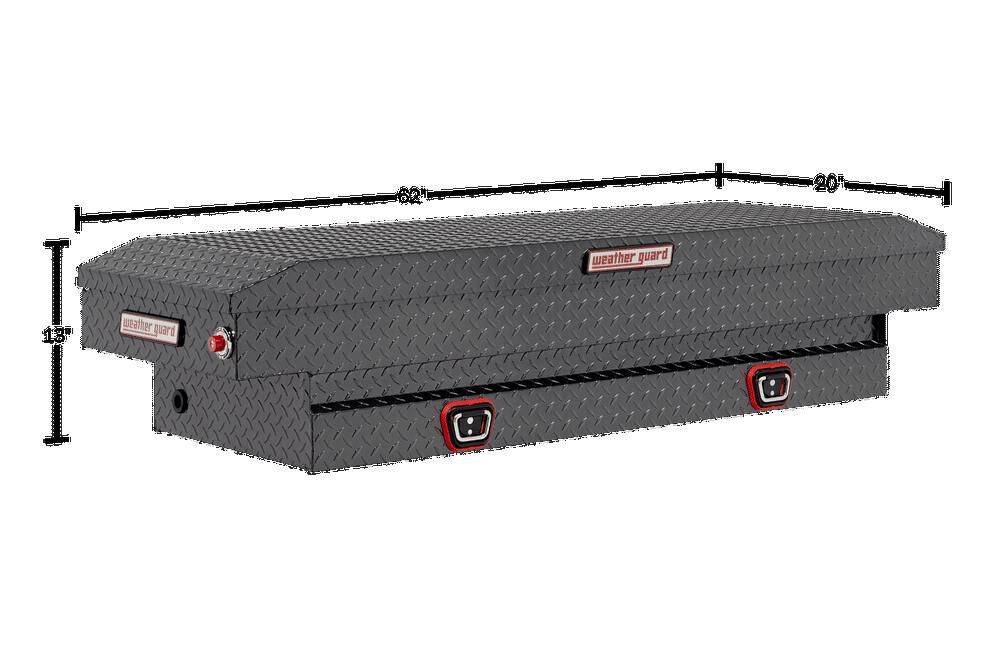 Weather Guard Saddle Truck Tool Box Aluminum Compact Gunmetal Gray, large image number 5