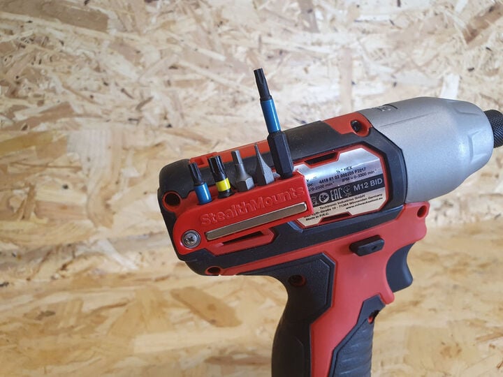 Stealthmounts Bit Holder for Milwaukee M12 2pk Red, large image number 1