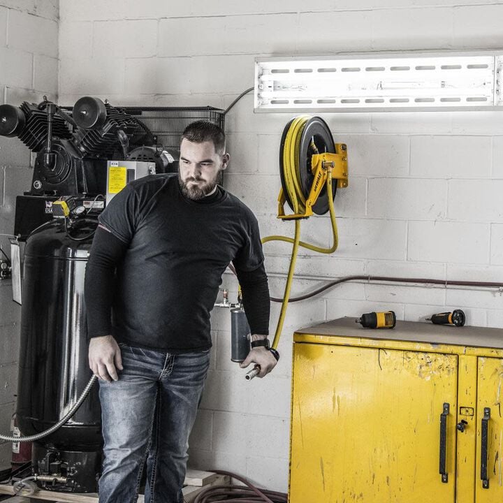 DEWALT 1/2 in. x 50 ft. Double Arm Auto Retracting Air Hose Reel, large image number 9