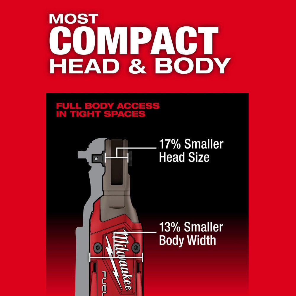 Milwaukee M12 FUEL 1/4 Inch Ratchet (Bare Tool), large image number 7
