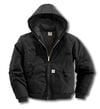Carhartt Men's Duck Active Jac/Quilted-Flannel Lined Black Large Tall, small
